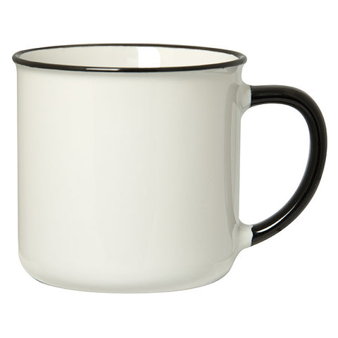 Spring 350 Ml. (12 Fl. Oz.) Stoneware Mug With Coloured Rim/Handle