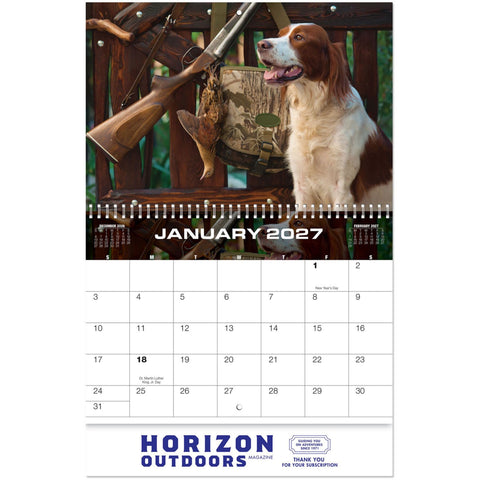 Sportsman Spiral Wall Calendar