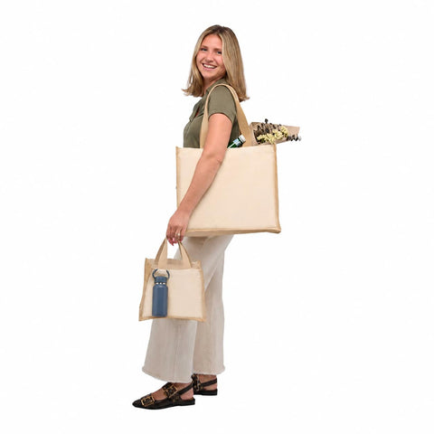 Sol Recycled Cotton & Jute Shopper Tote