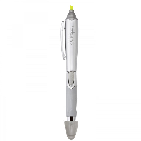 Silver Blossom Ballpoint Penhighlighter