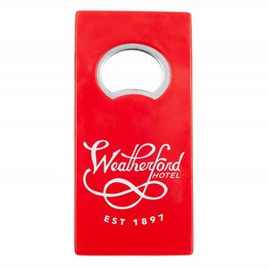 Rectangle Metal Bottle Opener with Magnet