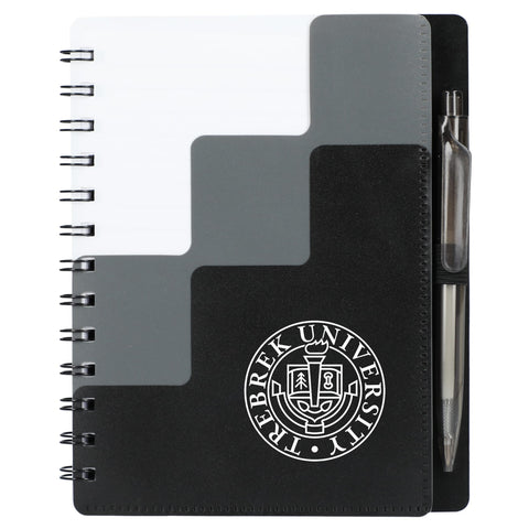 5'' x 7'' Recycled Pace Spiral Notebook w Pen