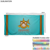 Swim Towel in Plush and Soft Velour Terry Cotton Blend, 24x48, Sublimated Edge to Edge