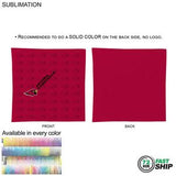 72 Hr Fast Ship - Double Sided Sublimated Bandana, 22x22, Sublimated Edge to Edge 2 sides