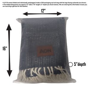 Wool Blanket Deluxe, 50x60, with Lasered logo patch, NO SETUP CHARGE