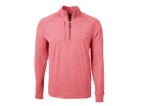 Cutter & Buck Adapt Eco Knit Heather Mens Big & Tall Quarter Zip Pullover