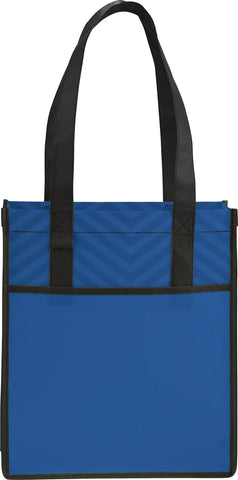 Printed Chevron Non-Woven Shopper Tote