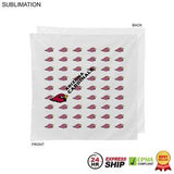24 Hr Express Ship - White Square Bandana, 22x22, Sublimated Full Color Logos