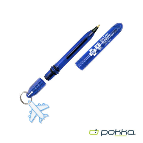 Pokka? Pocket Pen w/Dock & Chrome Keyring & Charm