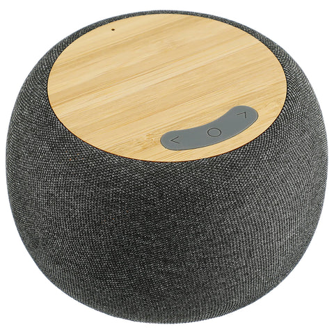 Wireless Charging Garm Fabric & Bamboo Bluetooth Speaker
