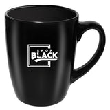 Glossy Cottager 12oz black mug - High Fire