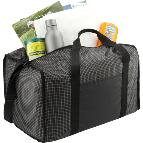 Grid Boxy Duffle Bag