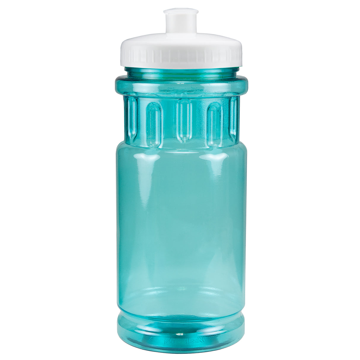 Translucent Aqua Blue/White Lid