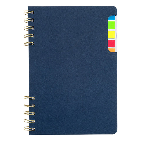 Praxis Recycled Spiral Notebook with Sticky Flags