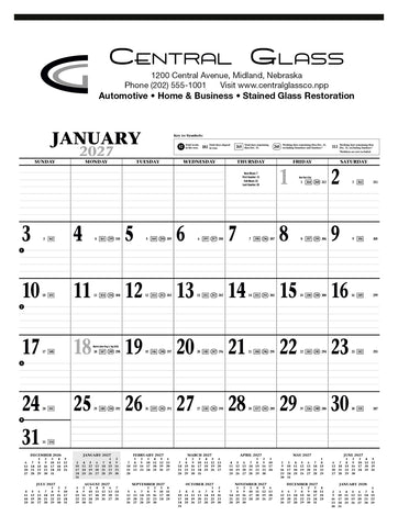 HotLine® Products Large Contractor Calendar
