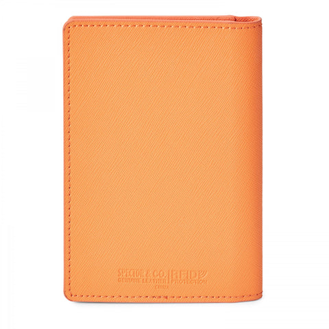 Genuine Leather Rfid Booklet Passport Holder