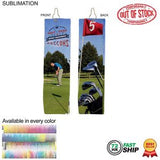 72 Hr Fast Ship - Plush Velour Terry Cotton blend Golf Towel, Finished size 5x18, Trifold