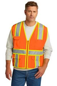 CornerStone® ANSI 107 Class 2 Surveyor Zippered Two-Tone Vest