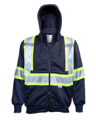 Navy Blue Poly Hoodie w/Detachable Hood