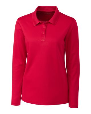 Clique Spin Eco Performance Pique Long Sleeve Womens Polo