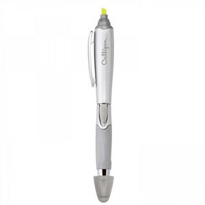 Silver Blossom Ballpoint Pen/Highlighter