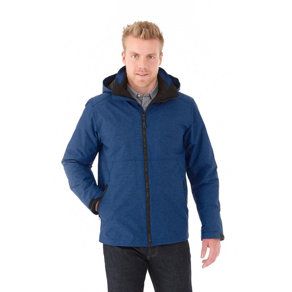 Heather Metro Blue/Black Blank Model
