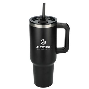 Pinnacle 40 oz Vacuum Insulated Eco-Friendly Travel Tumbler With Straw