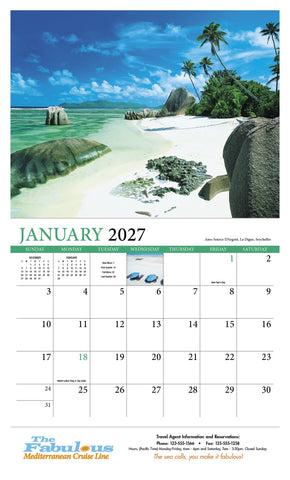 HotLine® Products Beaches Appointment Calendar - Stapled