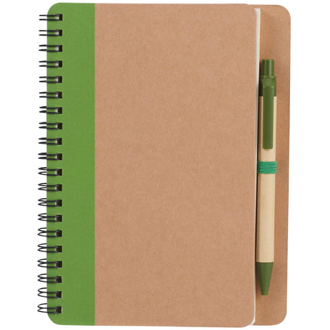 5'' x 7'' FSC® Mix Eco-Friendly Spiral Notebook with Pen