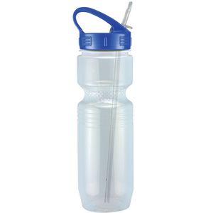 26 Oz. Translucent Jogger Bottle w/ Sport Sip Lid and Straw