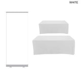 48Hr Quick Ship - Most Popular Tradeshow Package, Premium Retractable Banner + Sublimated Tablecloth