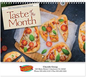 Full Colour Taste Of The Month Spiral Wall Calendar