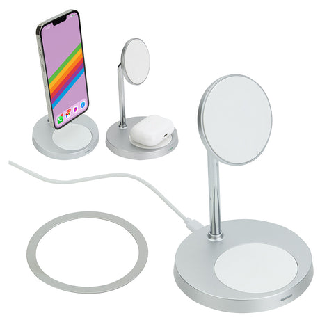 MagPort Magnetic Wireless Charging Stand with Additional 5W Base Charge