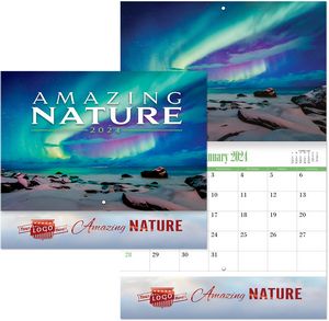 Luxe Amazing Nature Stapled Wall Calendar