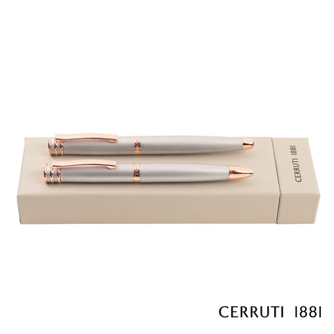 Cerruti 1881® Austin Diamond Ballpoint & Rollerball Pen Set