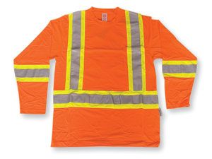 Poly Wicking Orange Long Sleeve Shirt