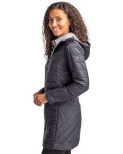 Cutter & Buck Rainier PrimaLoft? Womens Eco Insulated Hooded Long Coat