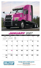 HotLine Products 18-Wheeler Wall Appointment Calendar - Stapled open image
