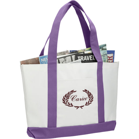 Large Canvas Boat Tote Bag