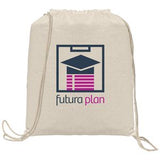 Java - 5 oz. Cotton Drawstring Backpack - Heat Transfer