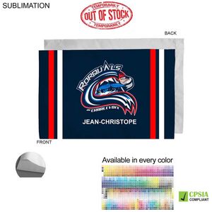 Team Poplin Pillowcase, 33x21, Sublimated full color Edge to Edge 1 side