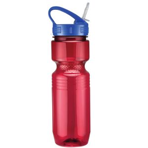 26 Oz. Translucent Jogger Bottle w/ Sport Sip Lid and Straw