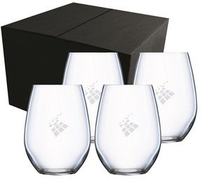 ~Domaine 16.75oz Chef&Sommelier crystalline stemless wine glass S/4 Midnight box