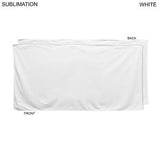48Hr Quick Ship -Absorbent Microfiber Dri-Lite Terry White Beach Towel, 30x60, Sublimated