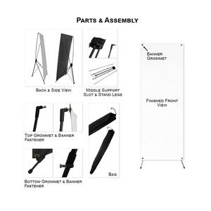 24 Hr Express Ship - Tradeshow Package, Banner with X-Stand + Sublimated Tablerunner, Easy to setup