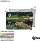 48Hr Quick Ship - Microfiber Dri-Lite Terry Golf Towel, 12x18, Nofold Grommet & Hook, Sublimated