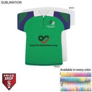 Golf Shirt Shape Microfiber Dri-Lite Terry Keepsake Towel, 18x17, Sublimated Front Side