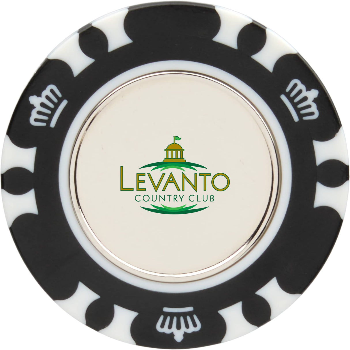 Recycled Poker Chip w/ Metal Ballmarker