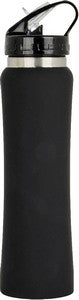 Hudson 25oz water bottle black w/rubber coated finish