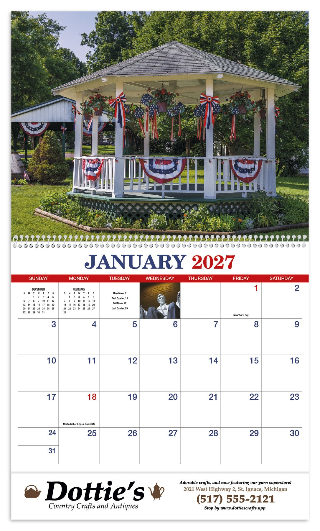 HotLine Products America Appointment Calendar - Spiral open image